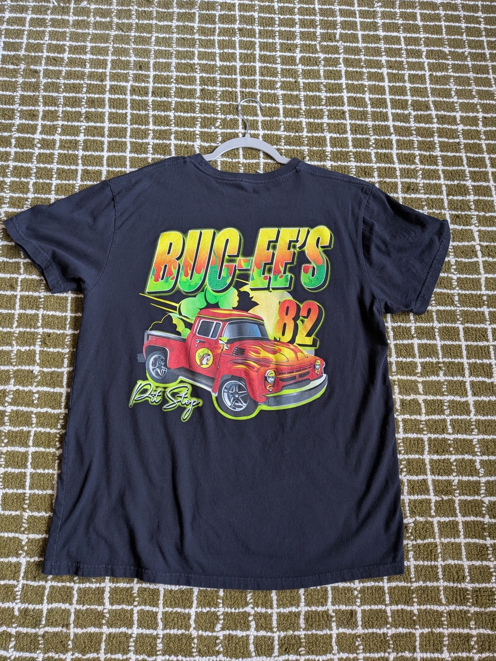 BUC-EE'S Black Short-Sleeve Tee with Red Truck Graphic